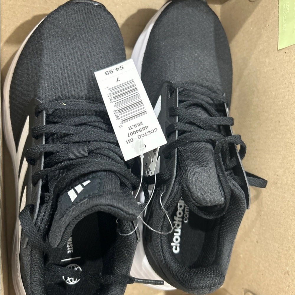 Adidas Black and White Running Shoes